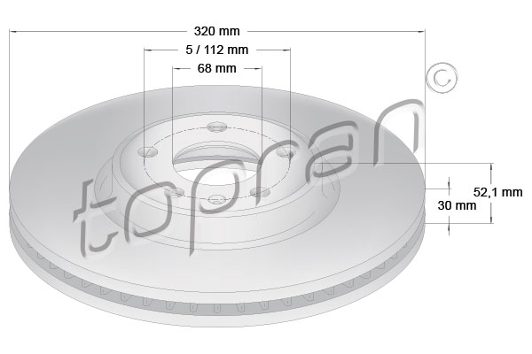 TOPRAN 115 520 Discofreno-Discofreno-Ricambi Euro