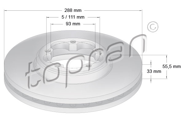 TOPRAN 305 047 Discofreno