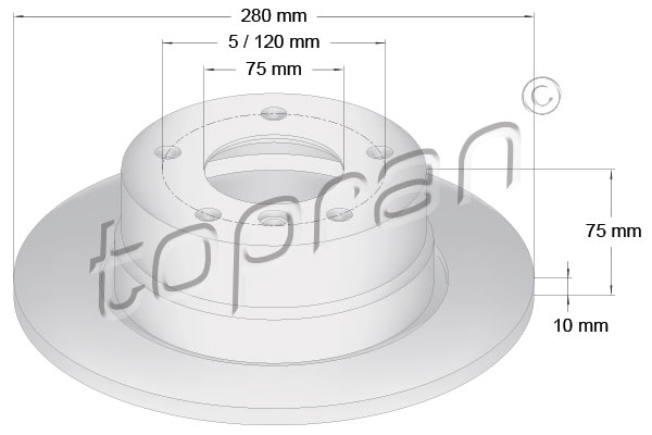 TOPRAN 502 027 Discofreno-Discofreno-Ricambi Euro