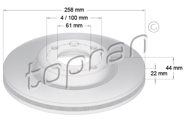 TOPRAN 701 416 Discofreno-Discofreno-Ricambi Euro