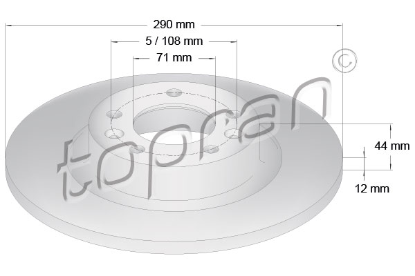 TOPRAN 723 268 Discofreno-Discofreno-Ricambi Euro