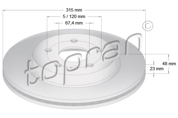 TOPRAN 208 306 Discofreno