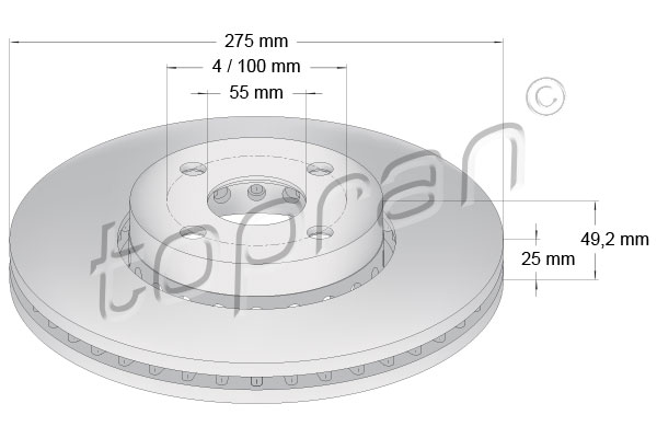 TOPRAN 600 608 Discofreno