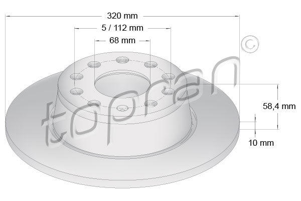 TOPRAN 117 600 Discofreno-Discofreno-Ricambi Euro