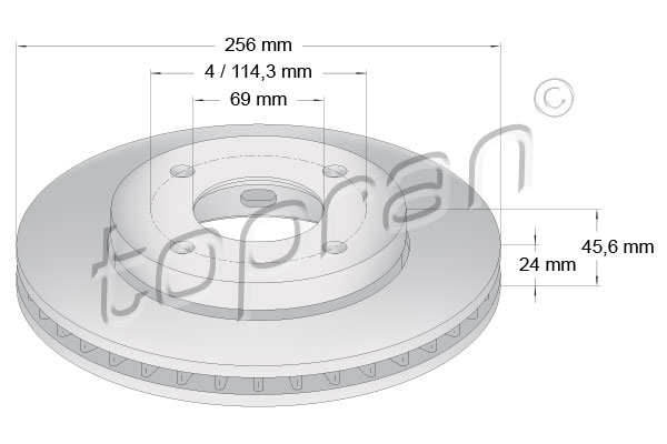 TOPRAN 407 958 Discofreno-Discofreno-Ricambi Euro