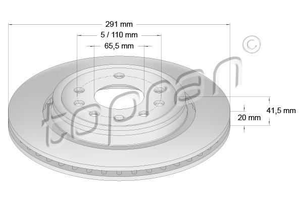 TOPRAN 206 859 Discofreno-Discofreno-Ricambi Euro