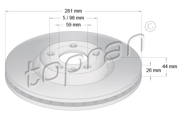 TOPRAN 721 167 Discofreno-Discofreno-Ricambi Euro