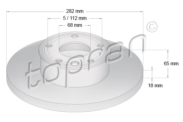 TOPRAN 104 088 Discofreno-Discofreno-Ricambi Euro