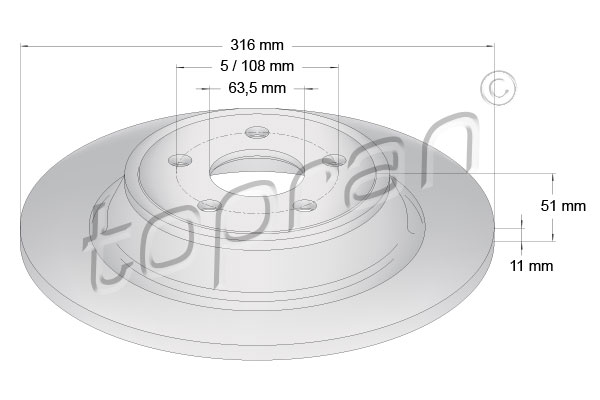 TOPRAN 305 101 Discofreno