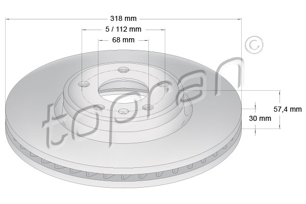 TOPRAN 631 152 Discofreno