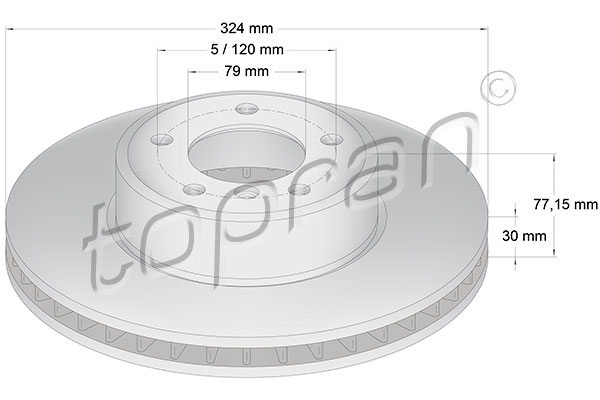 TOPRAN 500 943 Discofreno-Discofreno-Ricambi Euro