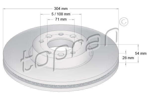 TOPRAN 631 155 Discofreno-Discofreno-Ricambi Euro