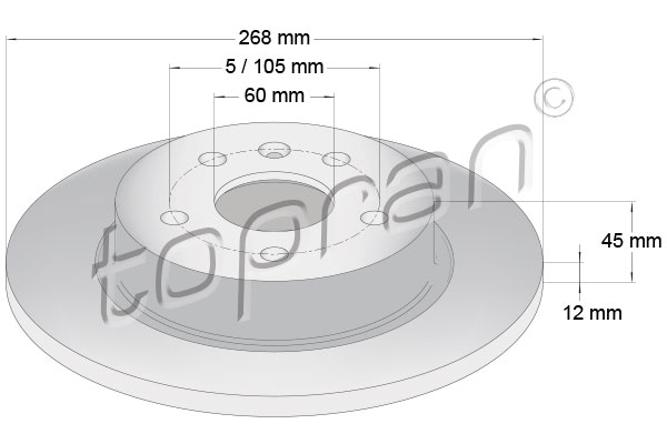 TOPRAN 208 309 Discofreno