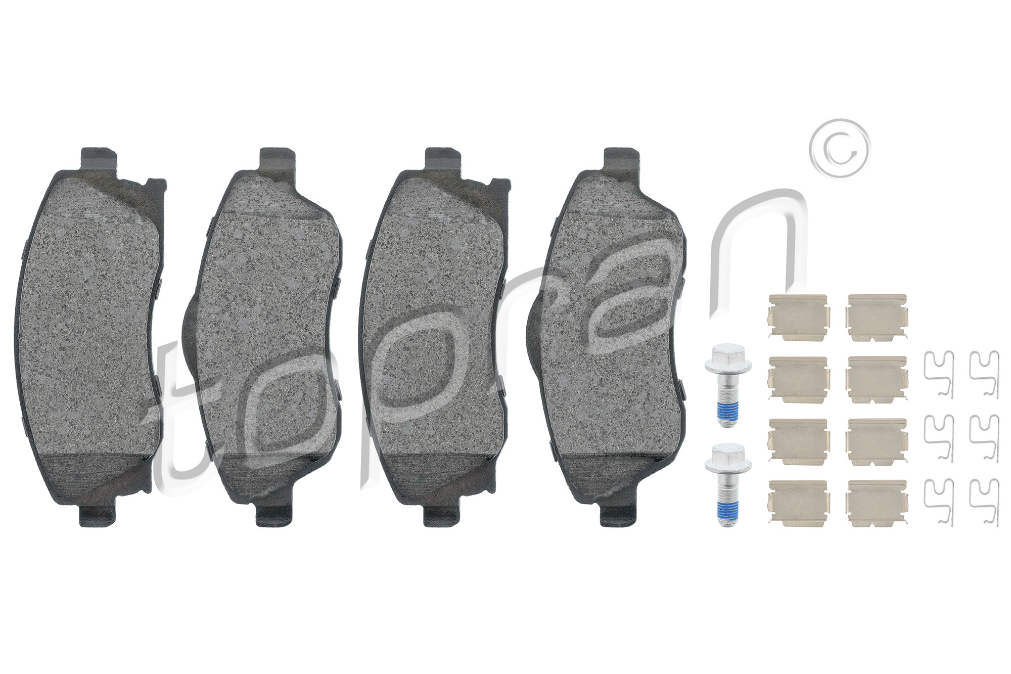 TOPRAN 206 128 Bremsbelagsatz, Scheibenbremse