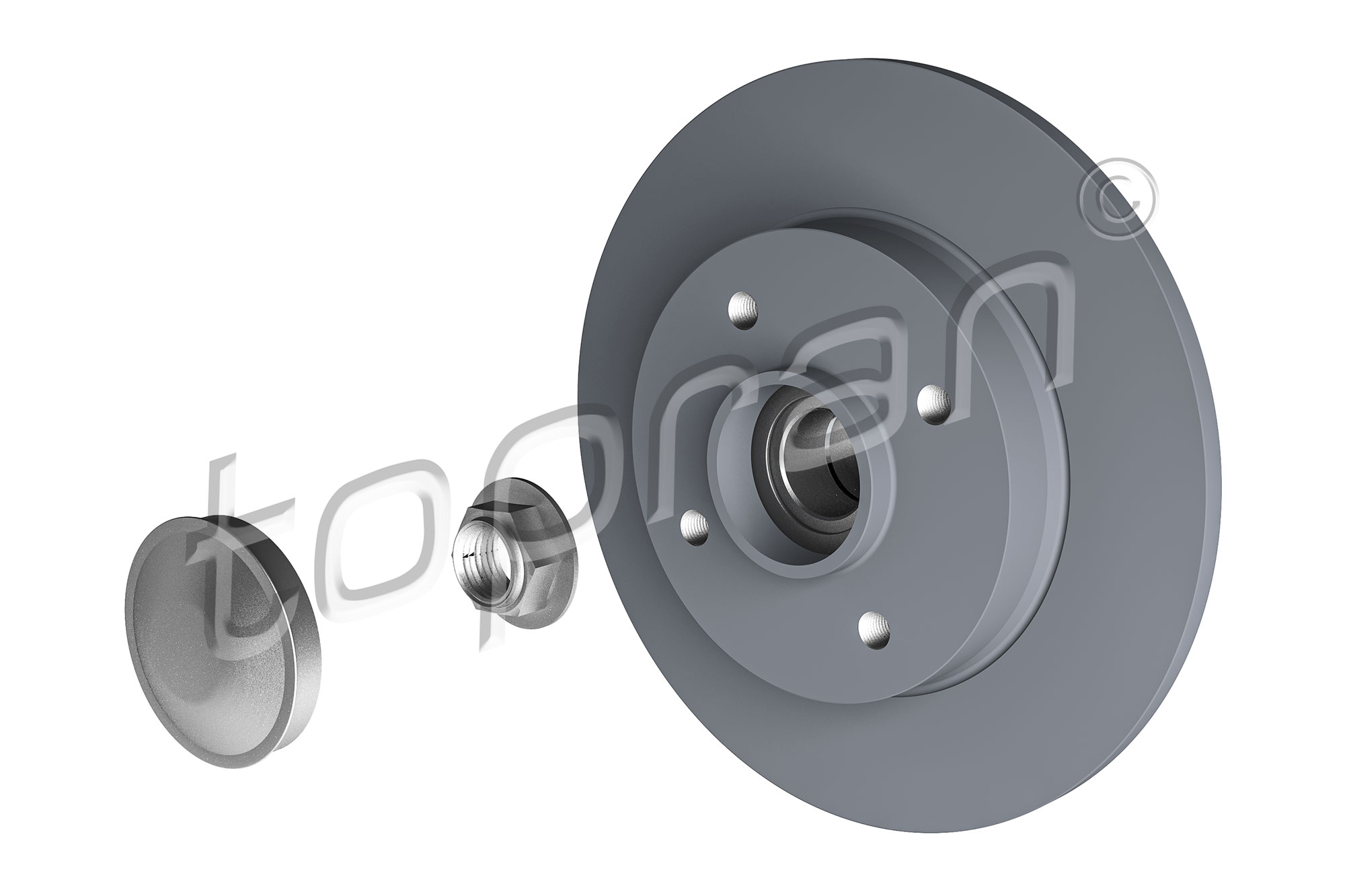 TOPRAN 722 599 COATED Brzdový kotúč