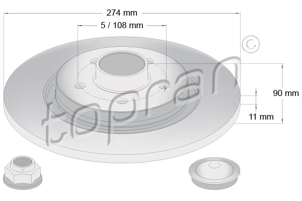 TOPRAN 700 819 Discofreno-Discofreno-Ricambi Euro