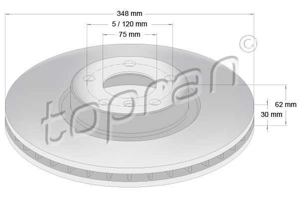 TOPRAN 502 015 Discofreno-Discofreno-Ricambi Euro