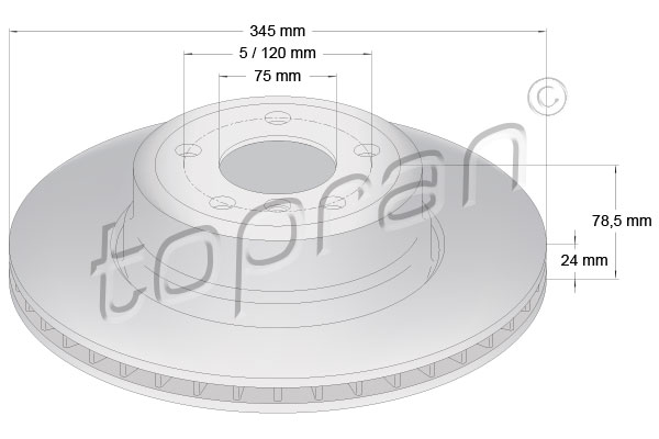 TOPRAN 502 105 Discofreno-Discofreno-Ricambi Euro