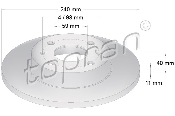 TOPRAN 304 230 Discofreno-Discofreno-Ricambi Euro