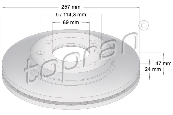 TOPRAN 820 426 Discofreno-Discofreno-Ricambi Euro