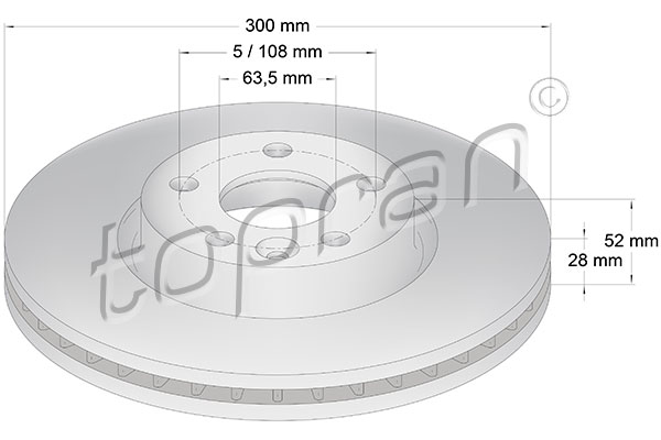 TOPRAN 303 976 Discofreno-Discofreno-Ricambi Euro