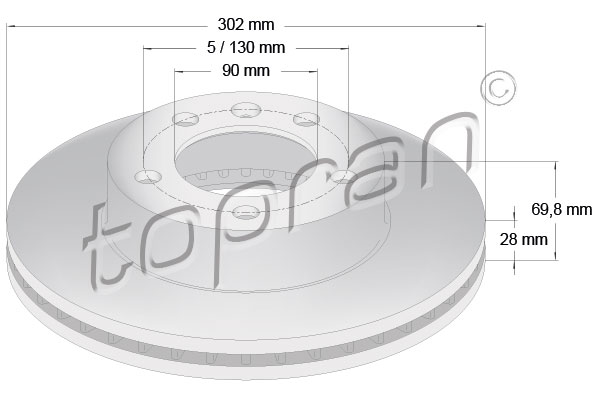 TOPRAN 208 235 Discofreno-Discofreno-Ricambi Euro