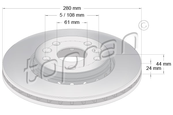 TOPRAN 700 817 Discofreno-Discofreno-Ricambi Euro