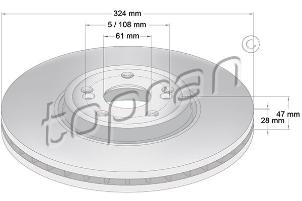 TOPRAN 701 096 Discofreno-Discofreno-Ricambi Euro