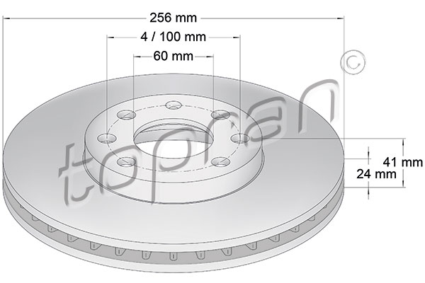 TOPRAN 205 523 Discofreno-Discofreno-Ricambi Euro