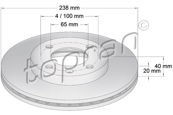 TOPRAN 103 407 Discofreno-Discofreno-Ricambi Euro