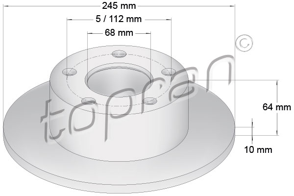 TOPRAN 103 757 Discofreno-Discofreno-Ricambi Euro