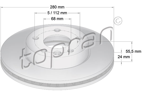 TOPRAN 107 691 Discofreno-Discofreno-Ricambi Euro