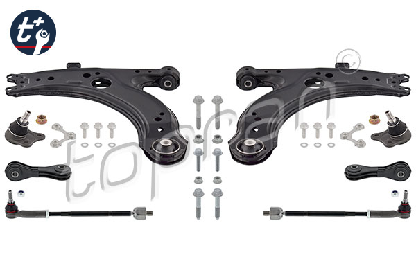 TOPRAN 115 802 Kit braccio oscillante, Sospensione ruota