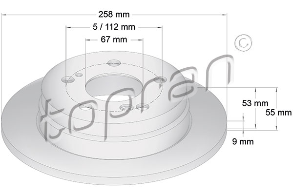 TOPRAN 400 860 Discofreno-Discofreno-Ricambi Euro