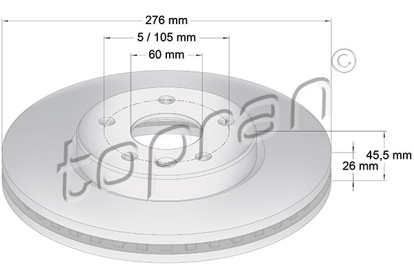 TOPRAN 207 981 Discofreno-Discofreno-Ricambi Euro