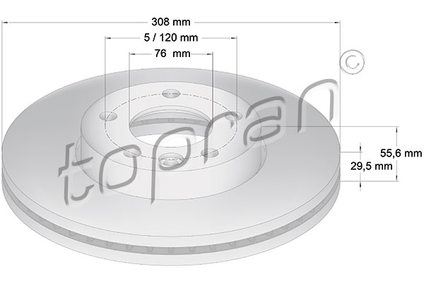 TOPRAN 110 428 Discofreno-Discofreno-Ricambi Euro