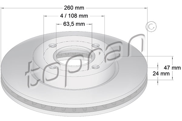 TOPRAN 300 265 Discofreno