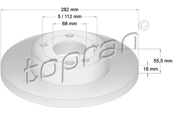 TOPRAN 108 507 Discofreno-Discofreno-Ricambi Euro