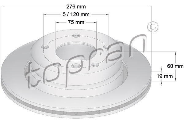 TOPRAN 500 577 Discofreno-Discofreno-Ricambi Euro