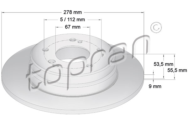 TOPRAN 400 864 Discofreno