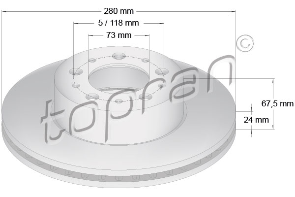 TOPRAN 722 454 Discofreno-Discofreno-Ricambi Euro