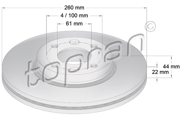 TOPRAN 700 474 Discofreno-Discofreno-Ricambi Euro