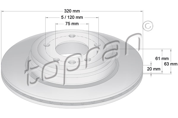 TOPRAN 500 948 Discofreno-Discofreno-Ricambi Euro