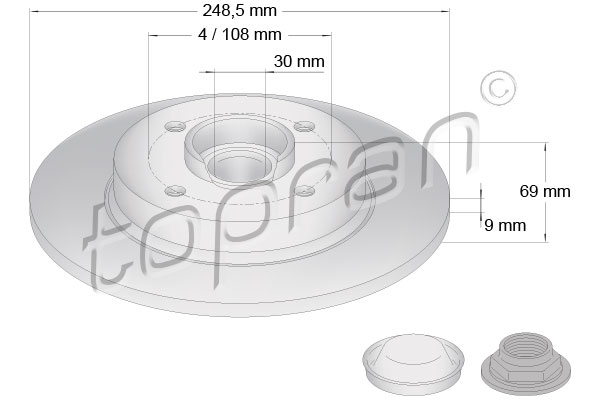 TOPRAN 722 485 Discofreno-Discofreno-Ricambi Euro