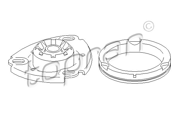 TOPRAN 108 560 Kit riparazione, Cuscinetto ammortizzatore a molla