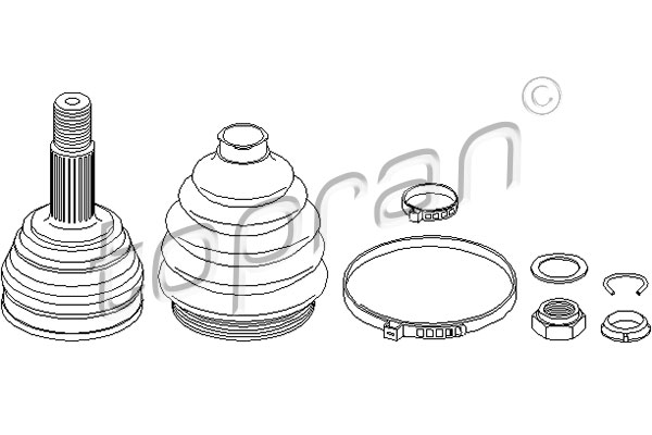 TOPRAN 103 507 Kit giunti, Semiasse-Kit giunti, Semiasse-Ricambi Euro