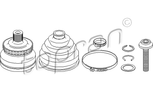 TOPRAN 109 397 Kit giunti, Semiasse-Kit giunti, Semiasse-Ricambi Euro