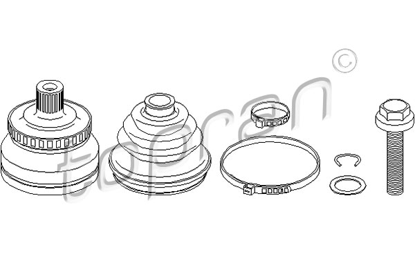 TOPRAN 103 746 Kit giunti, Semiasse-Kit giunti, Semiasse-Ricambi Euro