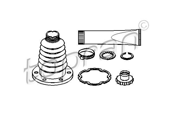 TOPRAN 109 696 Kit cuffia, Semiasse-Kit cuffia, Semiasse-Ricambi Euro