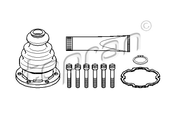 TOPRAN 108 214 Kit cuffia, Semiasse